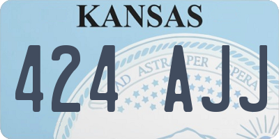 KS license plate 424AJJ