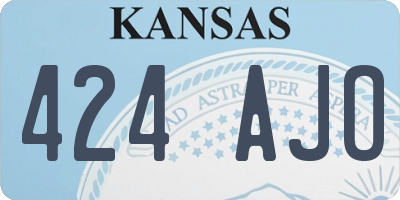 KS license plate 424AJO