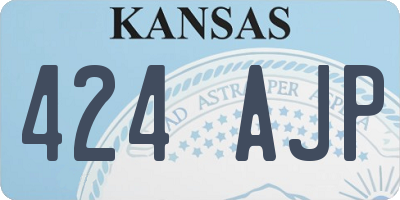 KS license plate 424AJP
