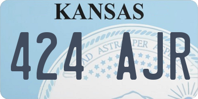 KS license plate 424AJR