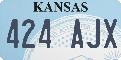 KS license plate 424AJX