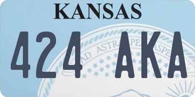 KS license plate 424AKA