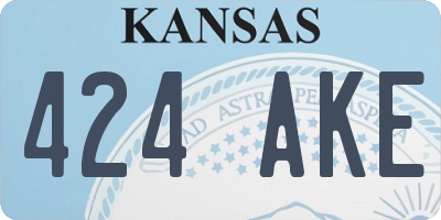 KS license plate 424AKE