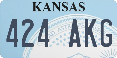 KS license plate 424AKG