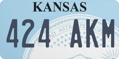 KS license plate 424AKM