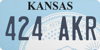 KS license plate 424AKR