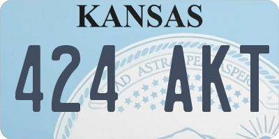 KS license plate 424AKT