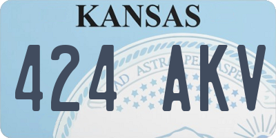 KS license plate 424AKV