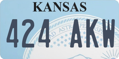 KS license plate 424AKW