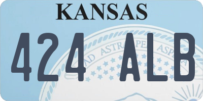 KS license plate 424ALB