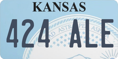 KS license plate 424ALE