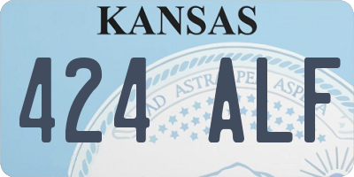 KS license plate 424ALF