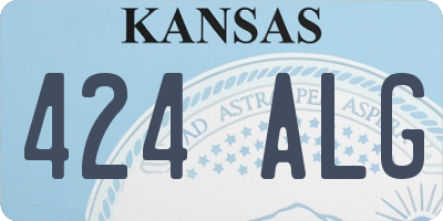 KS license plate 424ALG