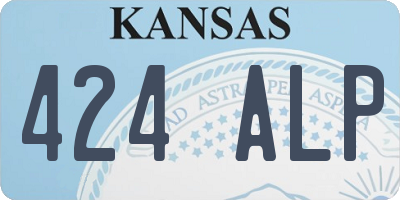 KS license plate 424ALP
