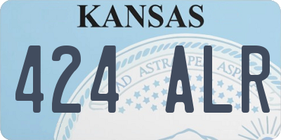 KS license plate 424ALR