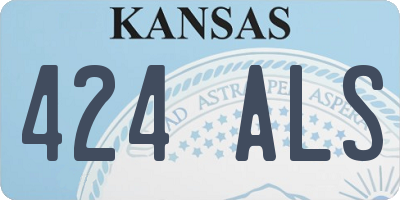 KS license plate 424ALS