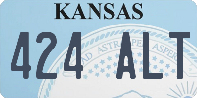 KS license plate 424ALT