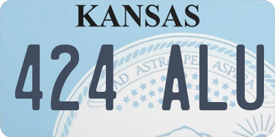 KS license plate 424ALU