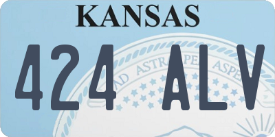 KS license plate 424ALV