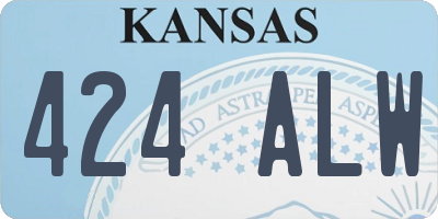 KS license plate 424ALW