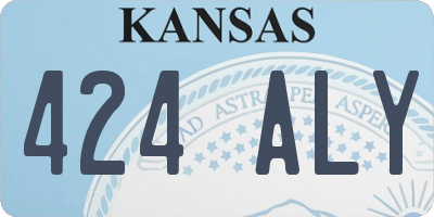 KS license plate 424ALY