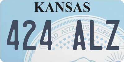 KS license plate 424ALZ