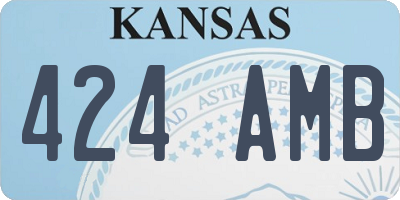 KS license plate 424AMB