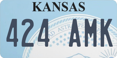 KS license plate 424AMK