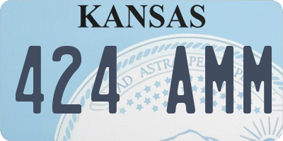 KS license plate 424AMM
