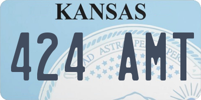 KS license plate 424AMT