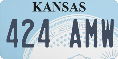 KS license plate 424AMW
