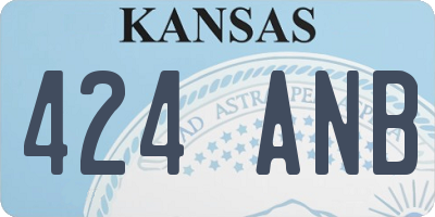 KS license plate 424ANB