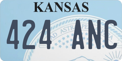 KS license plate 424ANC