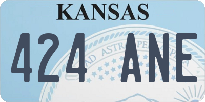KS license plate 424ANE
