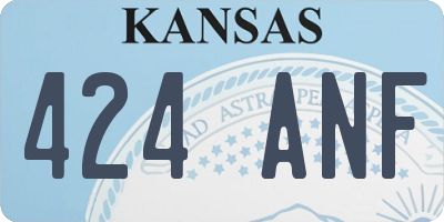 KS license plate 424ANF