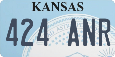 KS license plate 424ANR