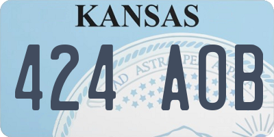 KS license plate 424AOB