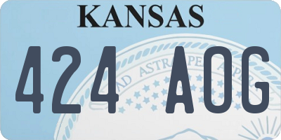 KS license plate 424AOG
