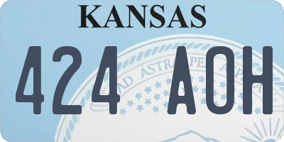 KS license plate 424AOH