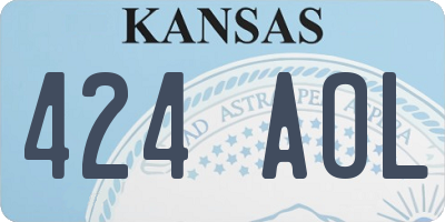 KS license plate 424AOL