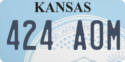 KS license plate 424AOM