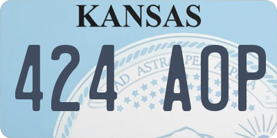 KS license plate 424AOP