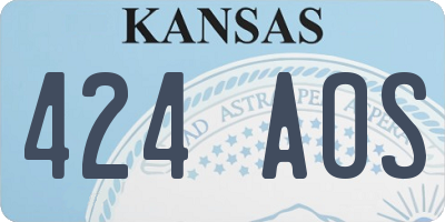 KS license plate 424AOS