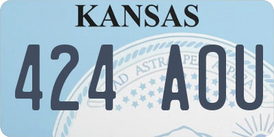 KS license plate 424AOU