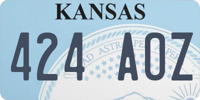 KS license plate 424AOZ