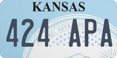 KS license plate 424APA