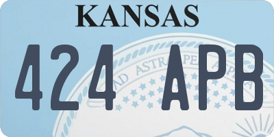 KS license plate 424APB