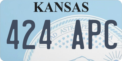 KS license plate 424APC
