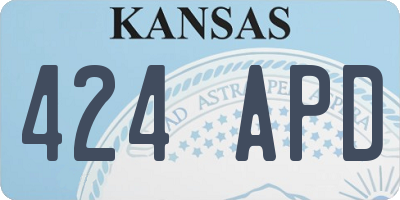 KS license plate 424APD