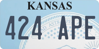 KS license plate 424APE